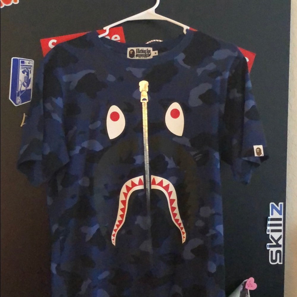 Bape blue camo tee 1st edition